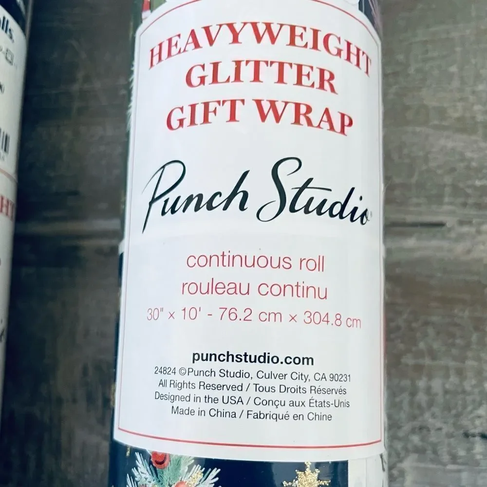Vintage Patchwork Nostalgic Santa Joy Wrapping Paper Gift Wrap Roll